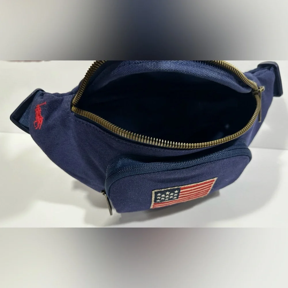 Polo by Ralph Lauren Blue Belt Bag with Flag Details - Picture 7 of 16